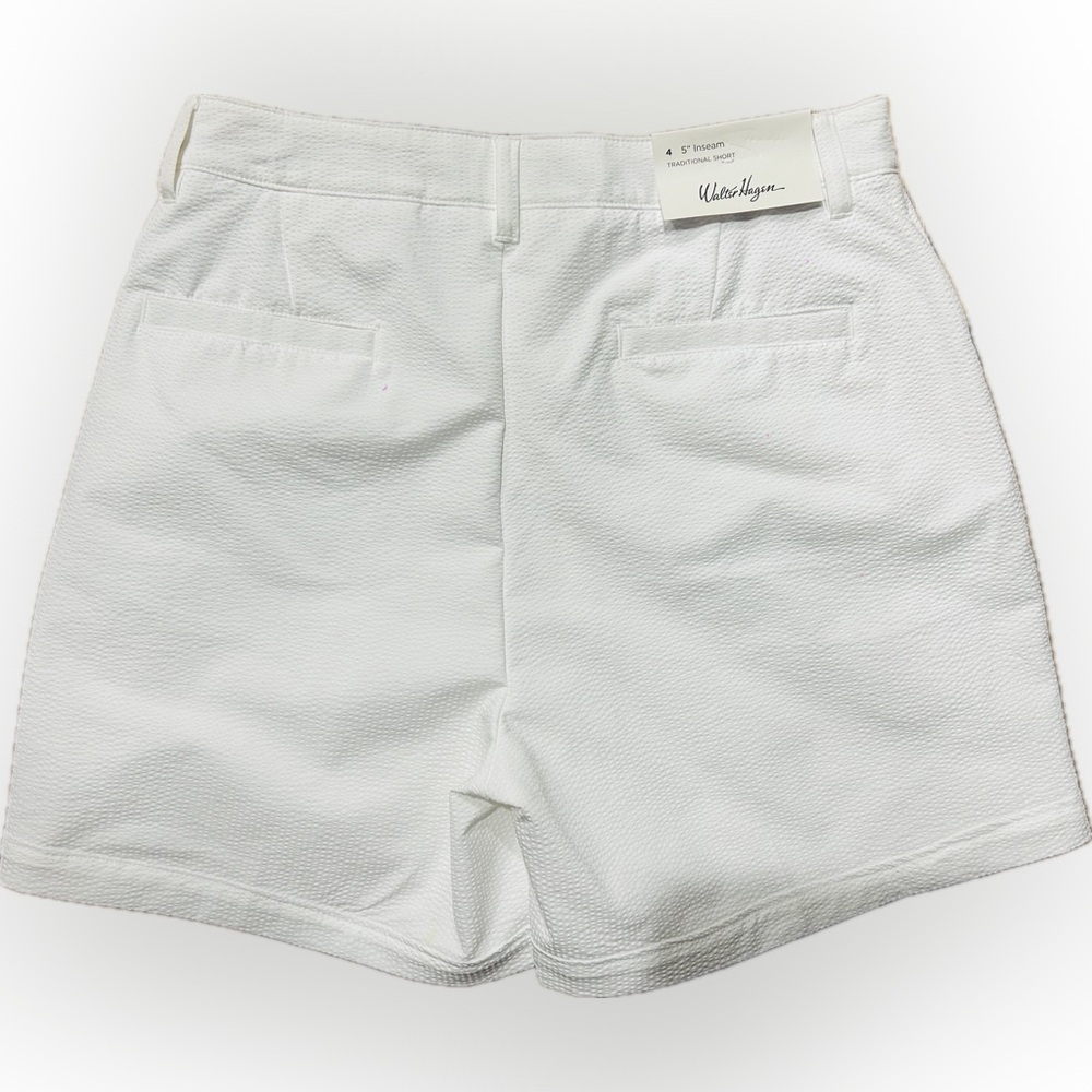 NWT Walter Hagen SZ various white seersucker lined shorts/2 front-2 rear pockets - Picture 3 of 5